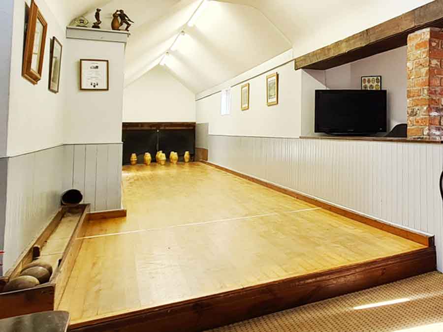 The skittle alley at the Old Ox Shillingstone can be booked for private functions and we offer a range of buffets