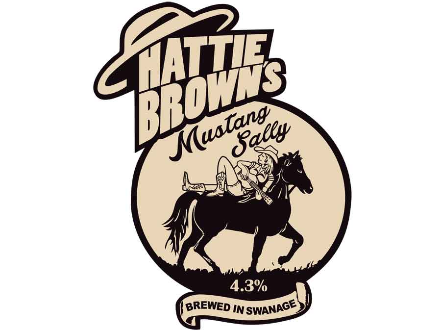 Hattie Brown's Mustang Sally a crisp American styled, light ale. ABV 4.3%
