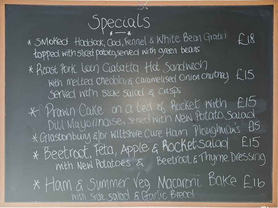 As well as our Pub Favourites on our Main Menu we also offer something a lit bit different to try on our Specials Board
