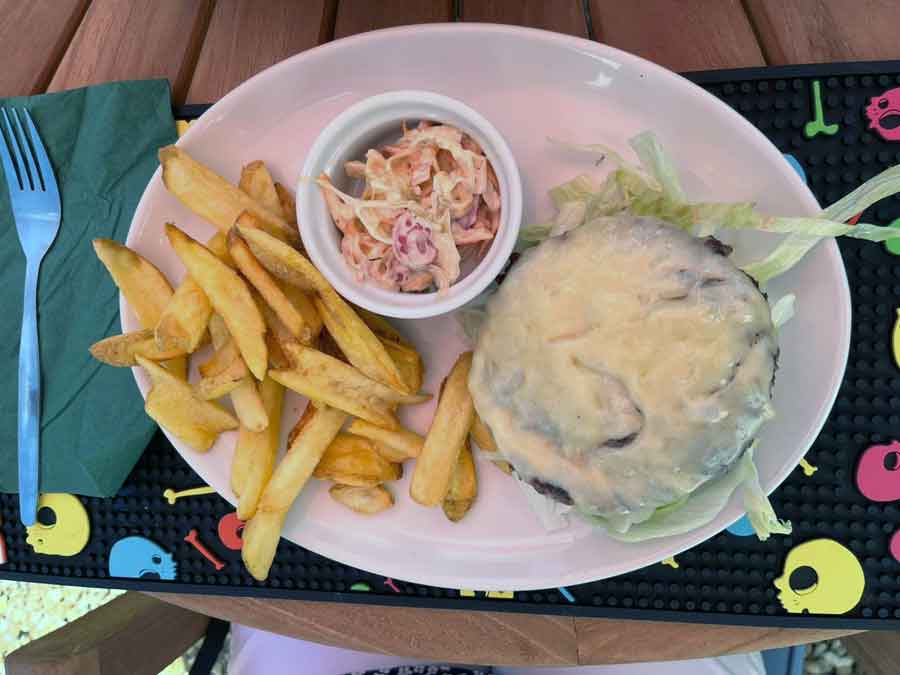 An Old Ox Cheeseburger Without the Bun