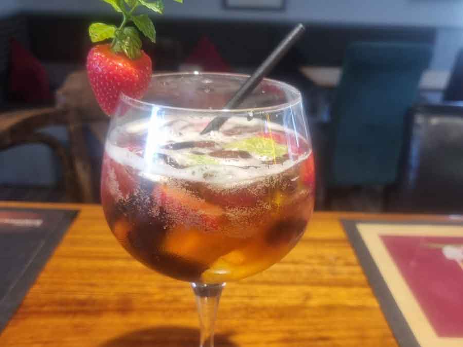 Pimms ideal for enjoying in the sunny beer garden at the Old Ox Inn Shillingstone Dorset